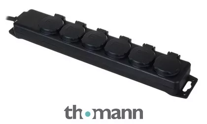 Brennenstuhl Hinged Lid Socket Dist. 6-Way