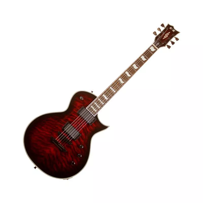 ESP E-II Eclipse QM STBCSB See Through Black Cherry Sunburst Quilted