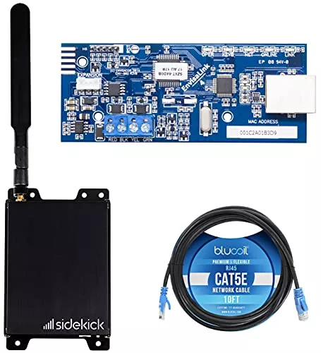 EyezOn Sidekick LTE Dual-Path Cellular Alarm Backup Module Bundle with Envisalink EVL-4EZR IP Security Interface Module for DSC & Honeywell (Ademco), and Blucoil 10' Cat5 Cable - Compatible with Alexa
